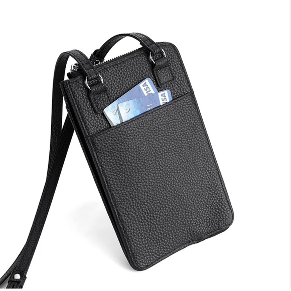 Genuine Leather Crossbody Bag Phone Purse - Picture 3 of 5